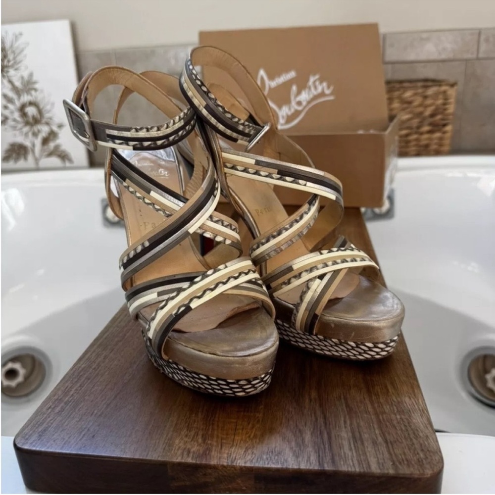 Christian Louboutin meteorita platform sandal size 38.5 - Picture 3 of 12